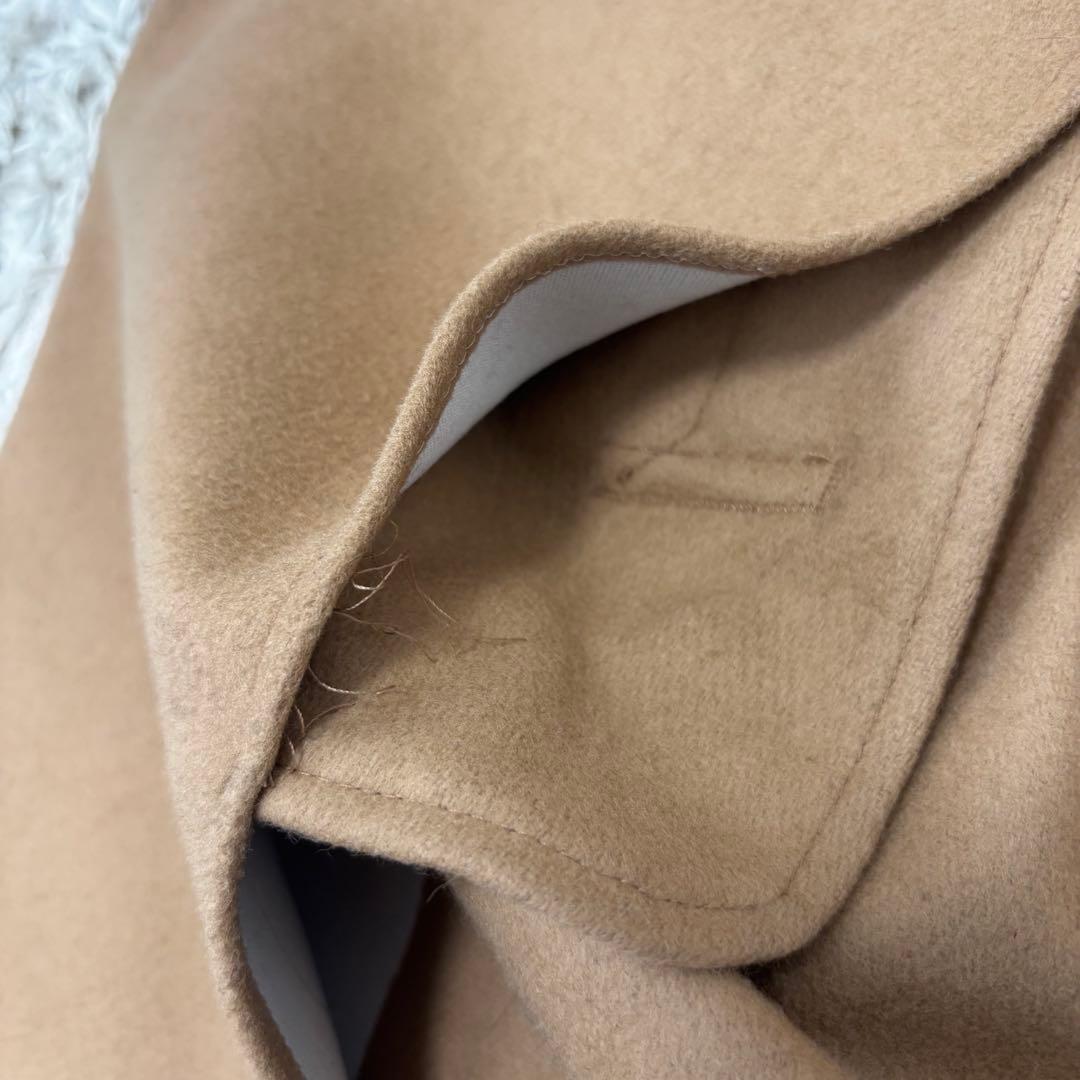 【良品】ラルディーニ フランネルウールチェスターコート ベージュ 44