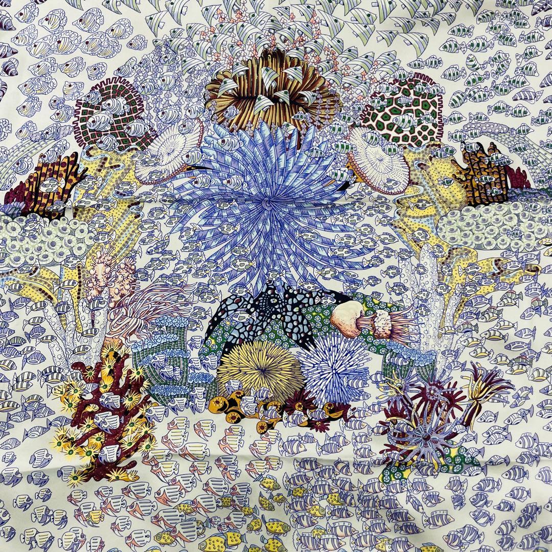 【新品未使用】エルメス カレ 90 スカーフ 大西洋の出会い シルク100%