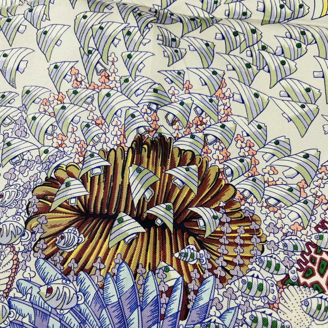 【新品未使用】エルメス カレ 90 スカーフ 大西洋の出会い シルク100%