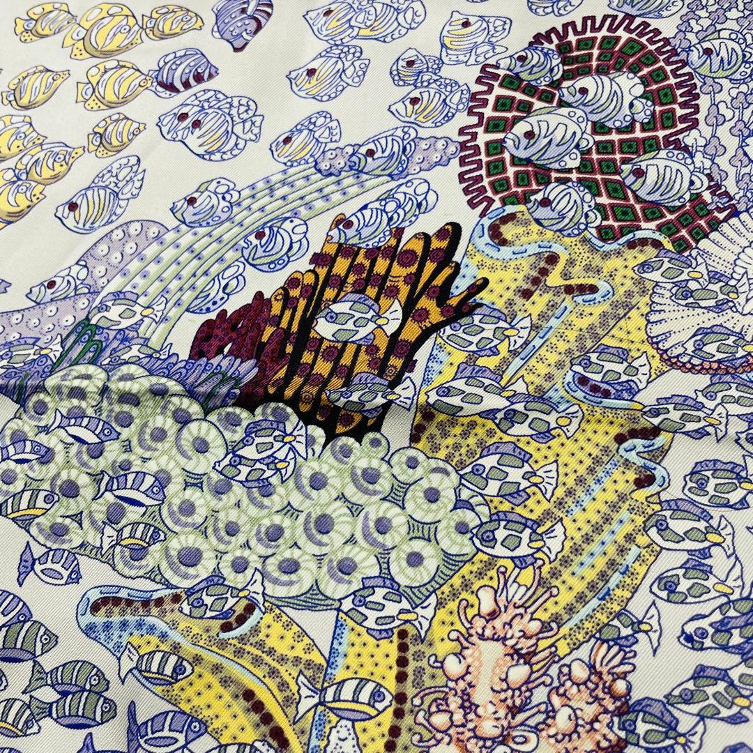 【新品未使用】エルメス カレ 90 スカーフ 大西洋の出会い シルク100%