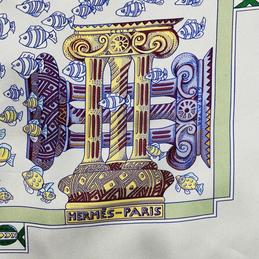 【新品未使用】エルメス カレ 90 スカーフ 大西洋の出会い シルク100%