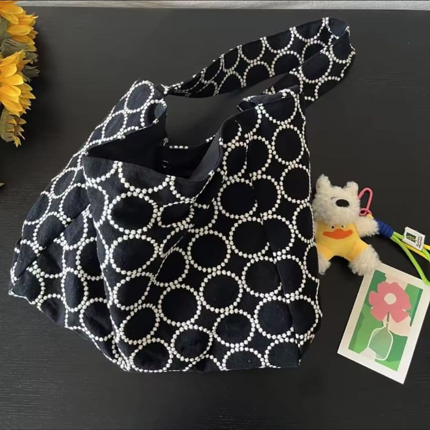 ハンドメイド　タンバリン　ショルダー　バッグ　ミナペルホネン