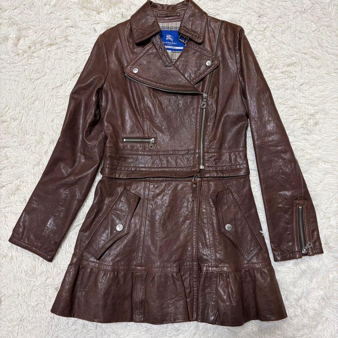 ✨美品✨BURBERRY BLUE LABELバーバリー　レザーワンピース　Ｍ