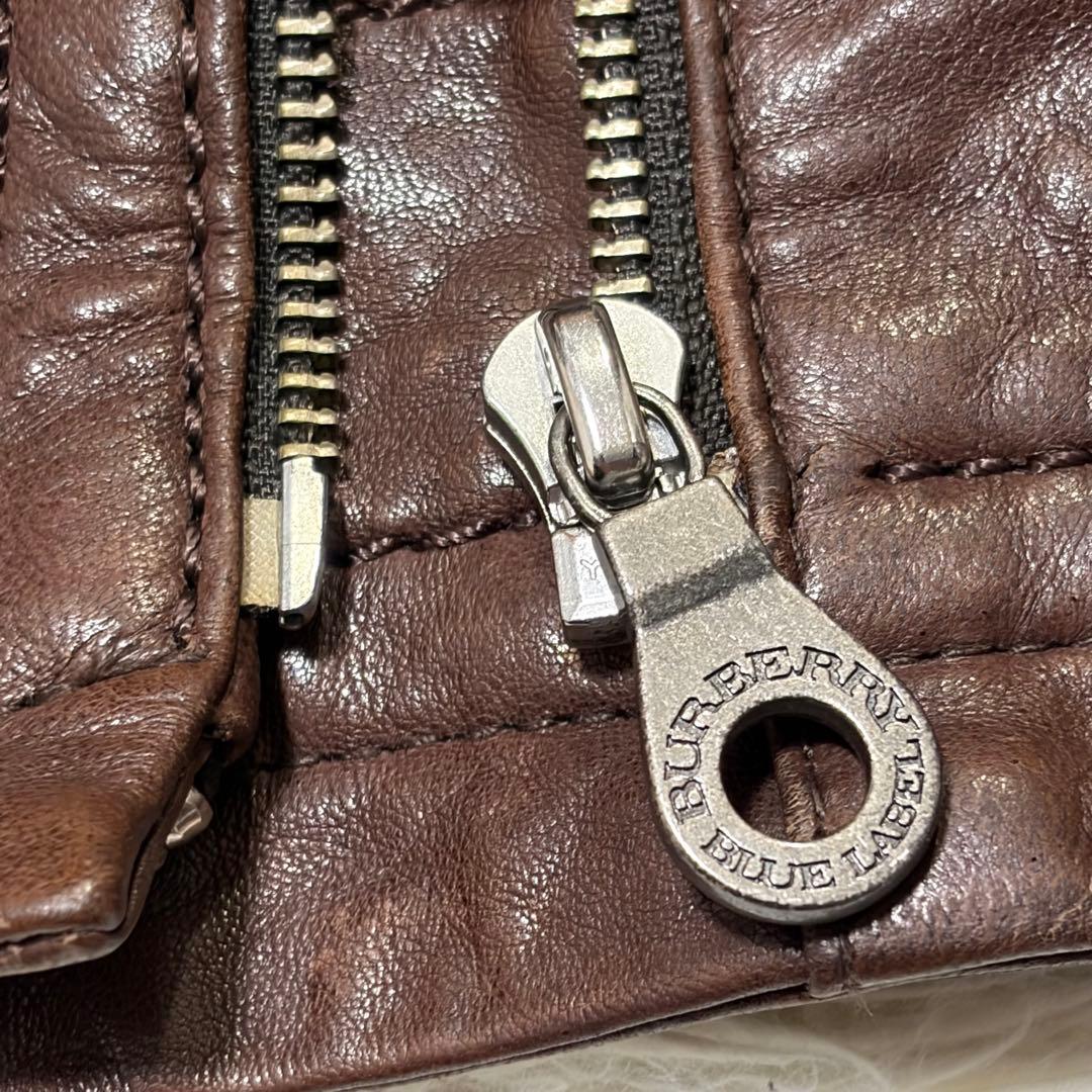 ✨美品✨BURBERRY BLUE LABELバーバリー　レザーワンピース　Ｍ