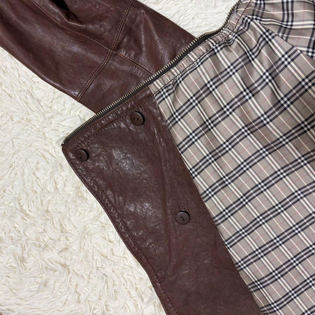 ✨美品✨BURBERRY BLUE LABELバーバリー　レザーワンピース　Ｍ