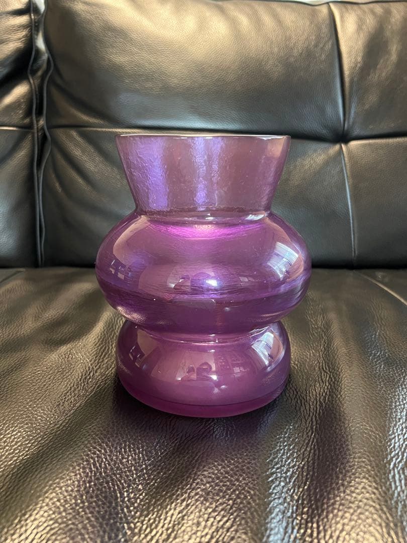 【charrita】紫色花瓶 中型 曲線デザイン