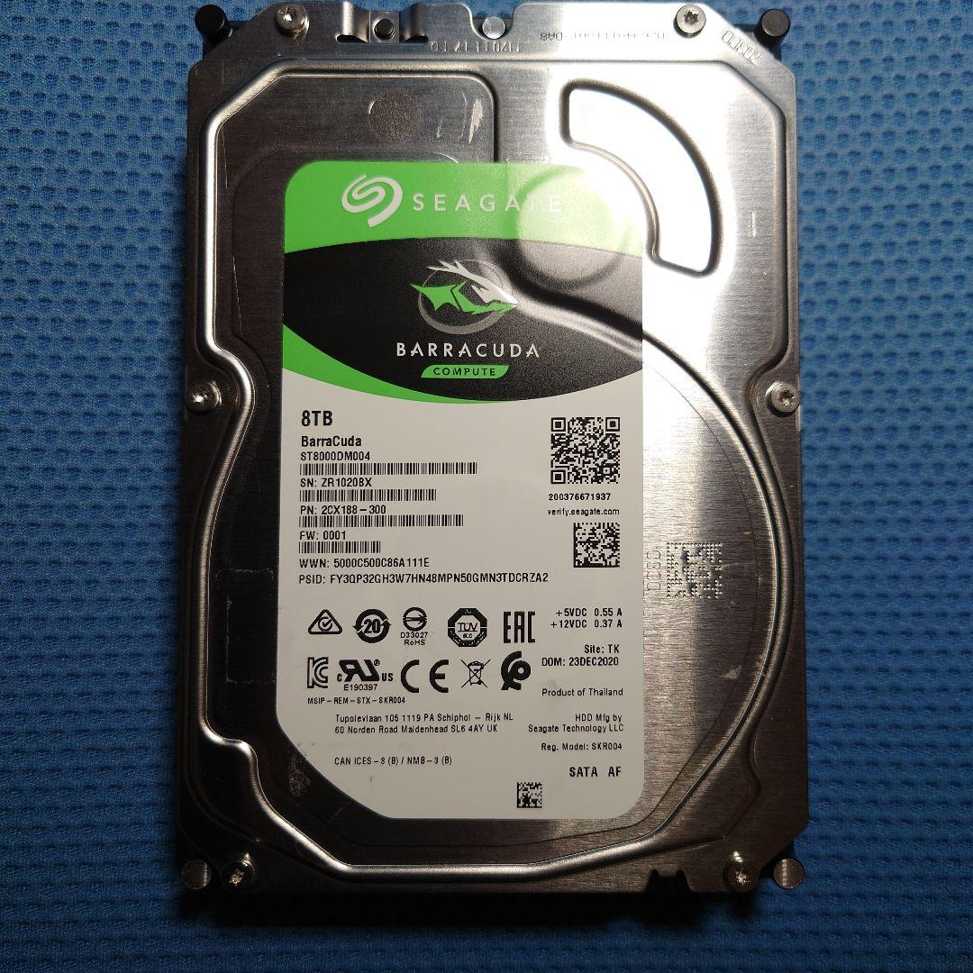 内蔵型ハードディスクドライブ Seagate Barracuda 8TB HDD