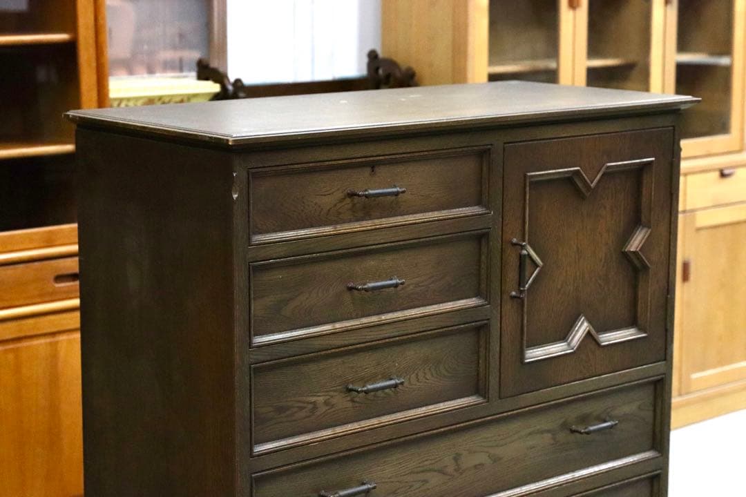 GMIH126B○永田良介商店 神戸洋家具 チェスト リビングボード 整理箪笥