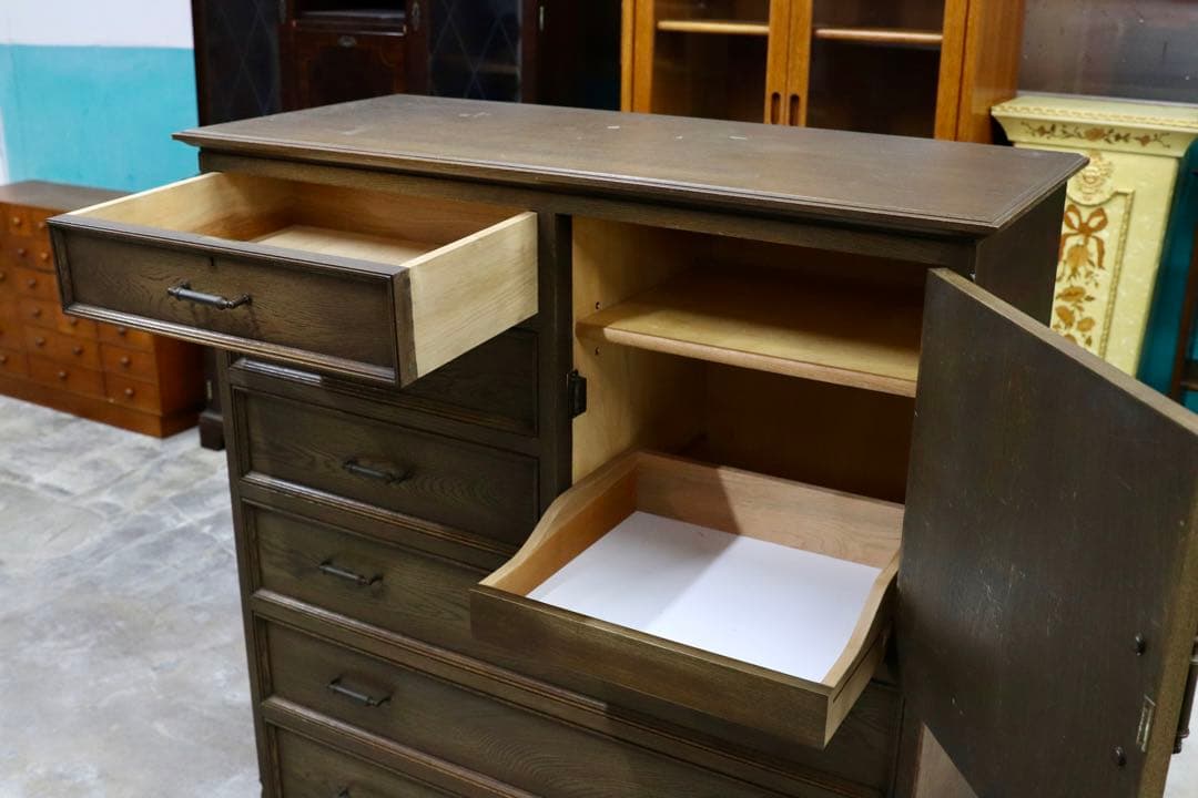 GMIH126B○永田良介商店 神戸洋家具 チェスト リビングボード 整理箪笥