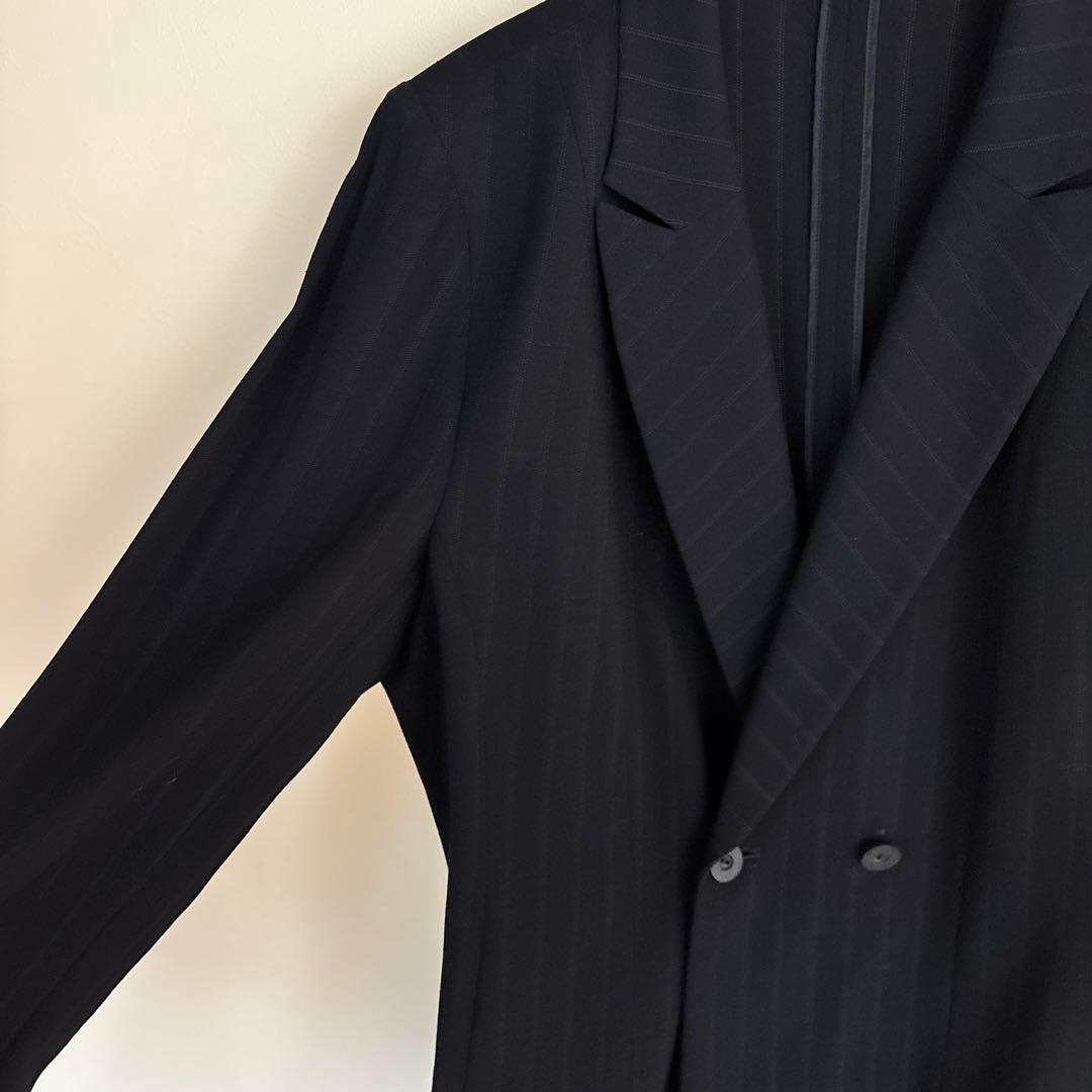 レリアン、2点セット、フォーマル、パンツスーツ、ストライプ、薄生地、