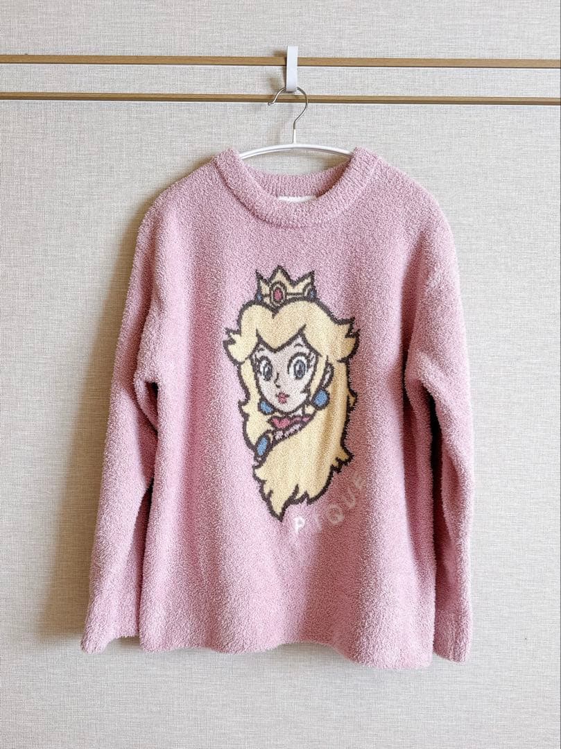 ジェラートピケ マリオ ピーチ プルオーバー ルームウェア ピンク