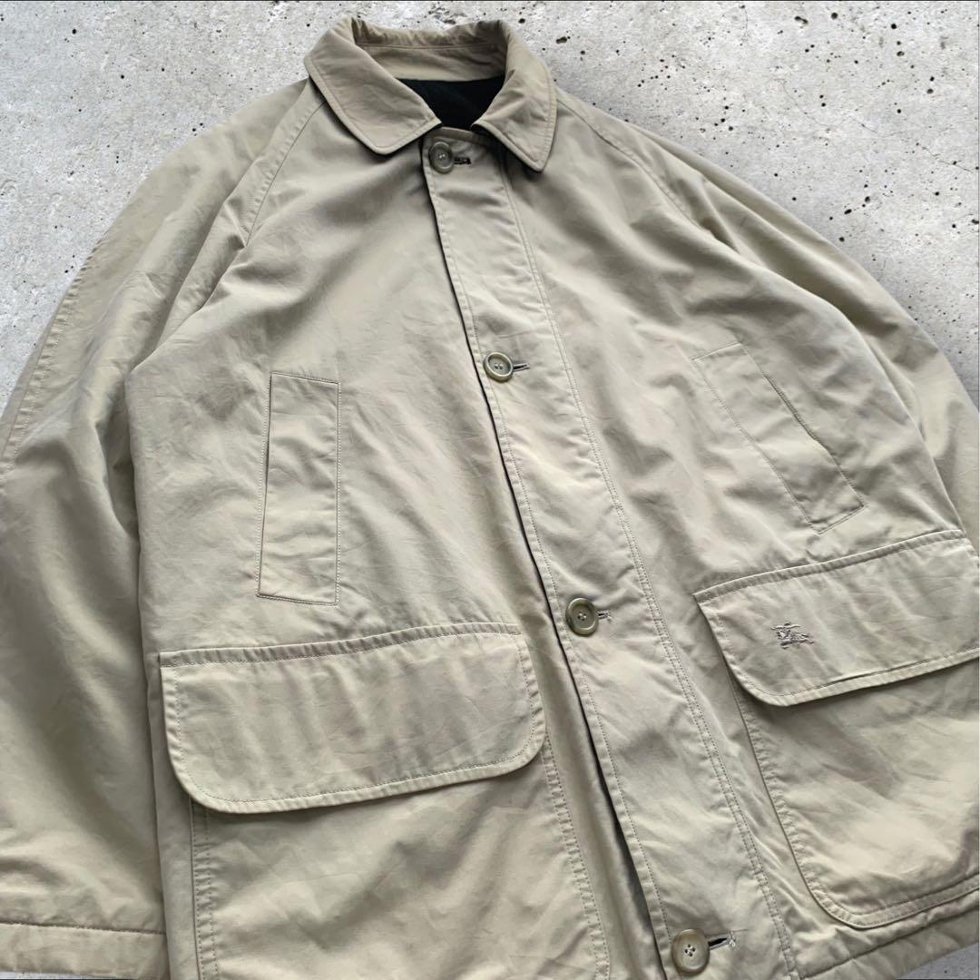 【ぴかそ 様】80sバーバリーズ リバーシブルウールフィールドハーフコートスペイ