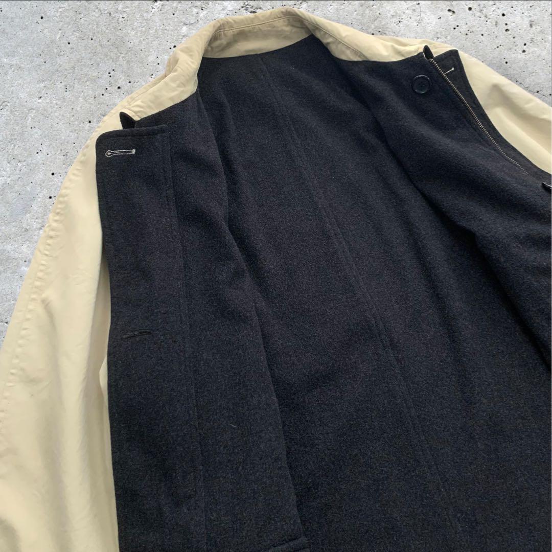 【ぴかそ 様】80sバーバリーズ リバーシブルウールフィールドハーフコートスペイ