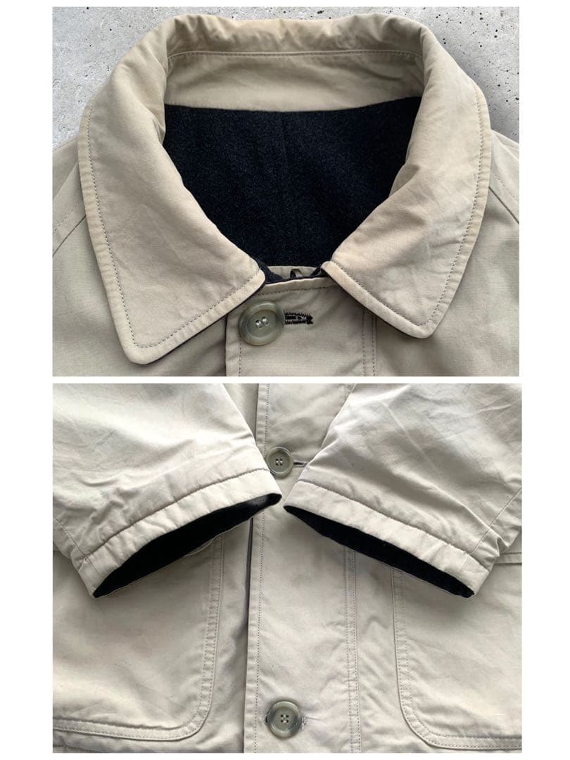 【ぴかそ 様】80sバーバリーズ リバーシブルウールフィールドハーフコートスペイ