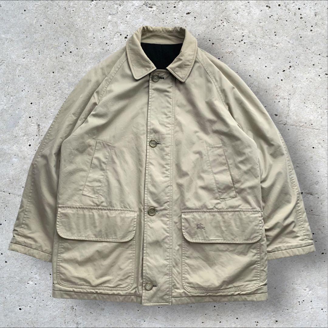 【ぴかそ 様】80sバーバリーズ リバーシブルウールフィールドハーフコートスペイ