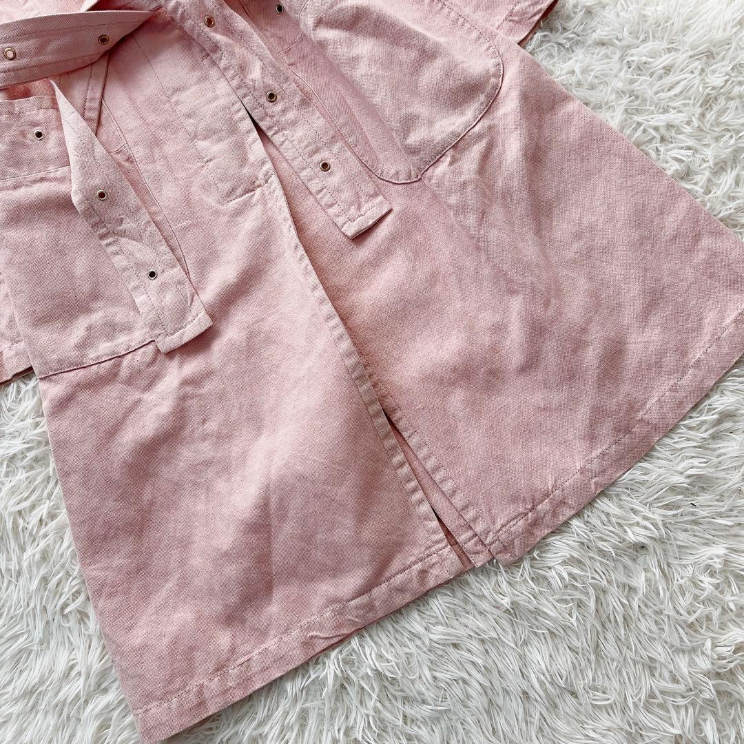 【美品】マックスマーラ ロングスプリングコート 大きいサイズ ピンク ベルト付き