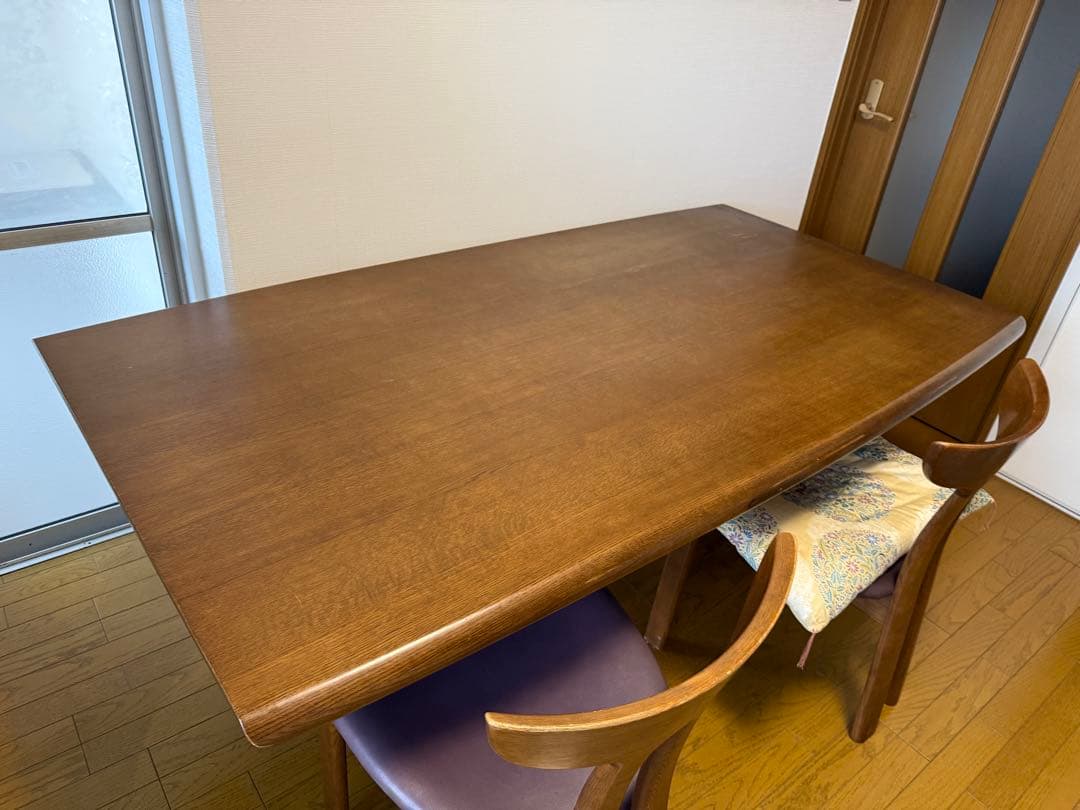 木製長方形テーブル ダークブラウン　引き取り限定