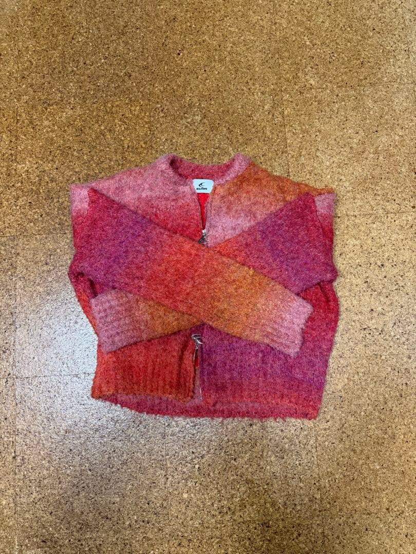 トップス scuffers Quarter Red Zipper Knit S