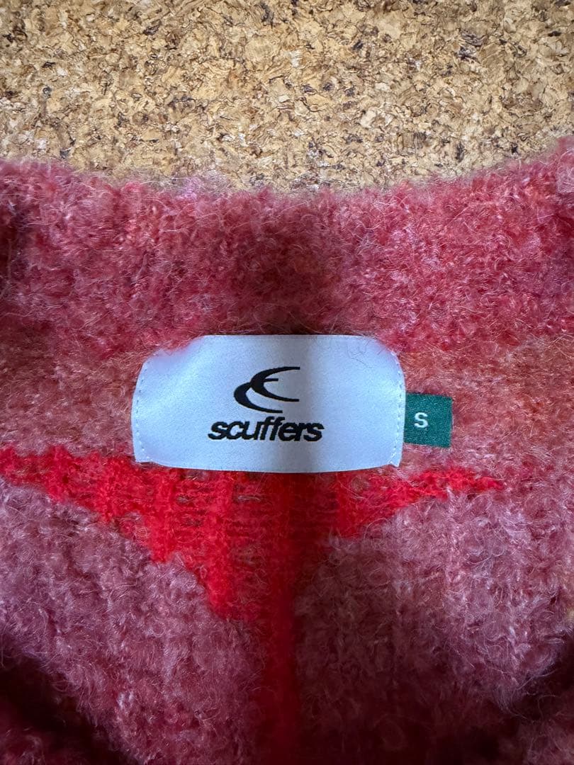 トップス scuffers Quarter Red Zipper Knit S