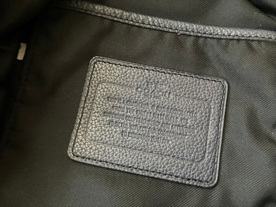 い*き様 COACH コーチ レザー ボディバッグ　ミッドナイトブルー