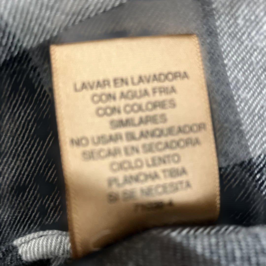 ST.JOHN'S BAY ライトネルシャツ 白黒ブロックチェックXXL 好配色