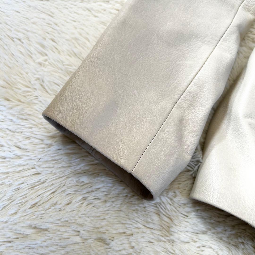 大きいサイズバーバリーロンドン レザージャケット ラムレザー テーラード 15号