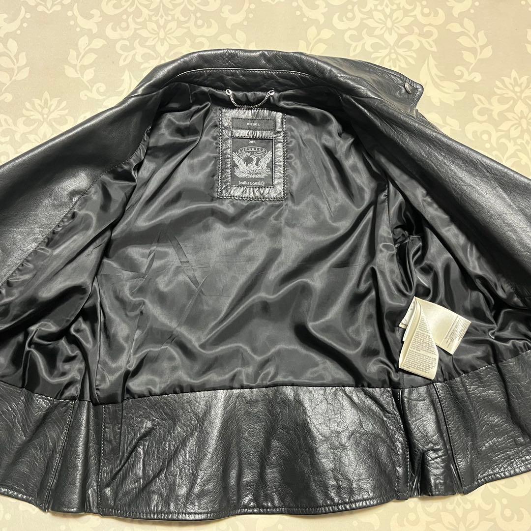 DIESEL/ディーゼル/ライダースジャケット/M/ブラック