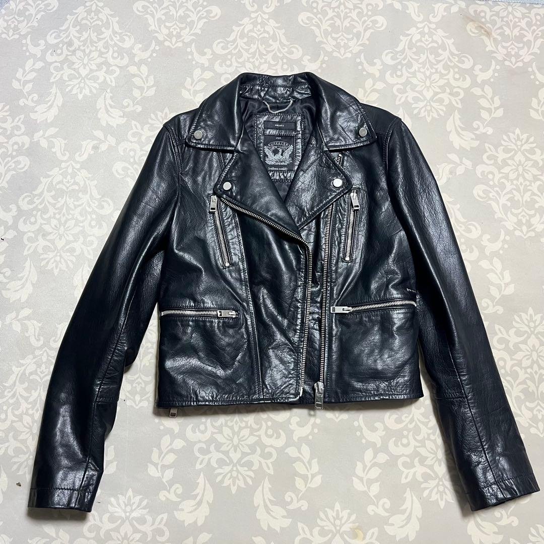 DIESEL/ディーゼル/ライダースジャケット/M/ブラック