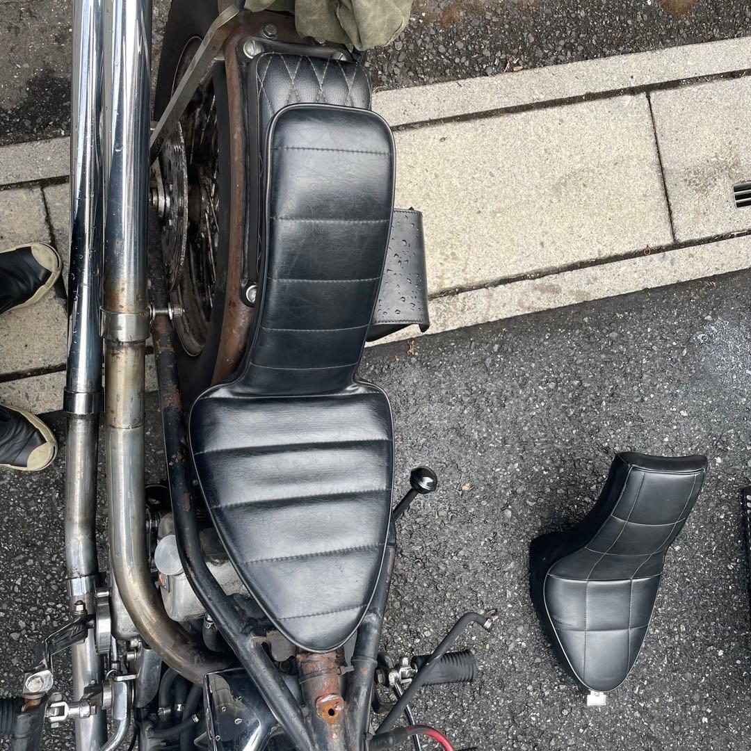 ショベルヘッド！ワンオフコブラシート！リジットフレーム！