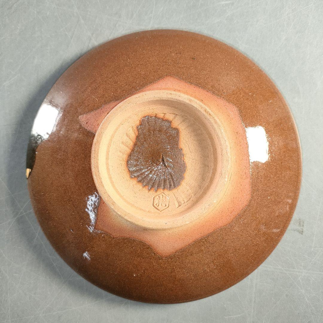 A1380-1/赤土花草文絵替り菓子皿6客/共箱/飾皿/銘々皿/膾皿/懐石道具/