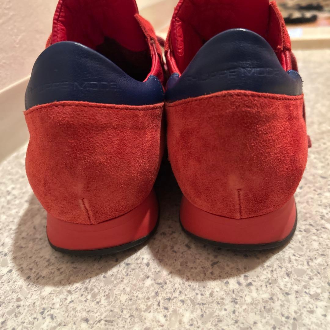 PHILIPPE MODEL 42 赤　メンズスニーカー