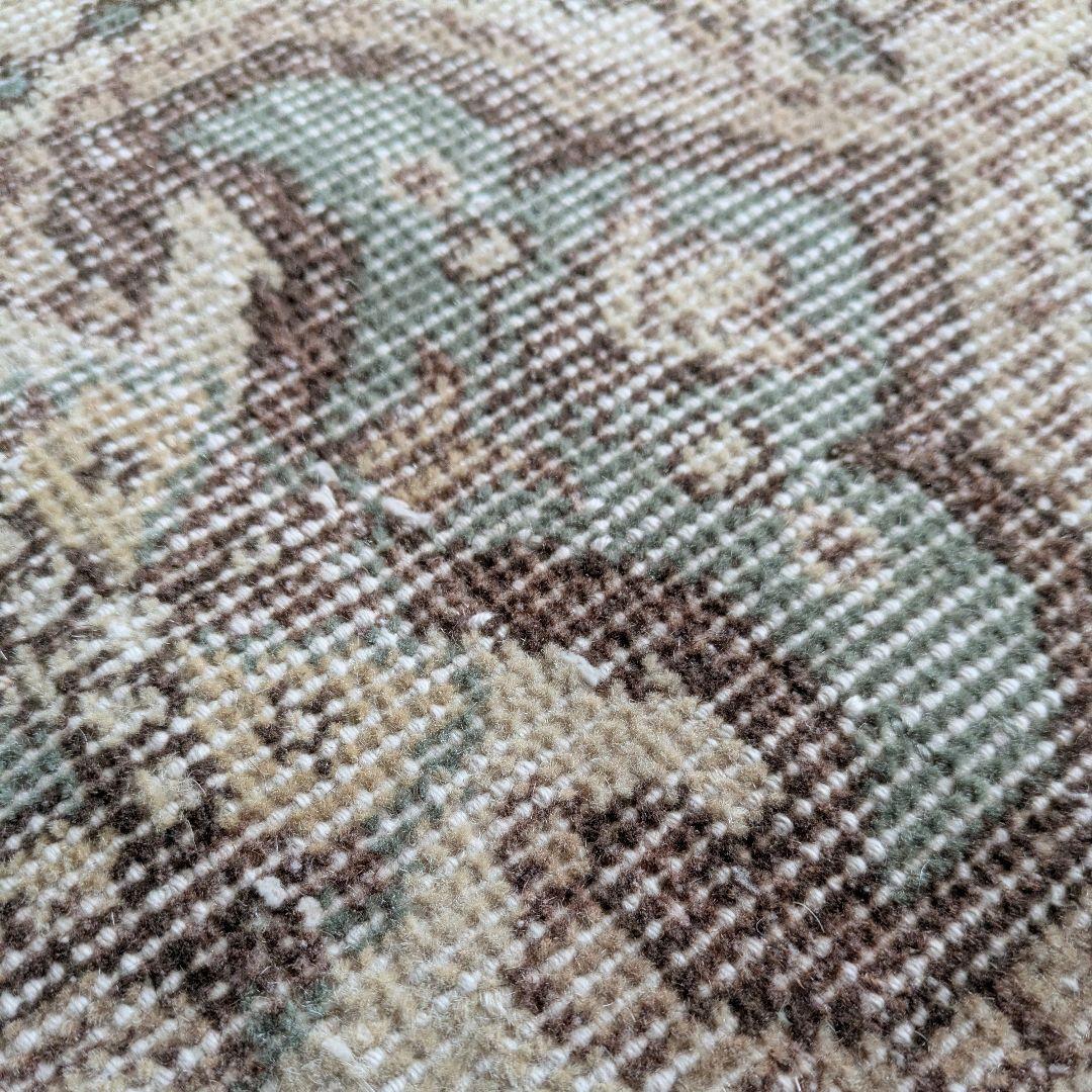 108×203 グリーン王道メダリオン　トルコヴィンテージラグ