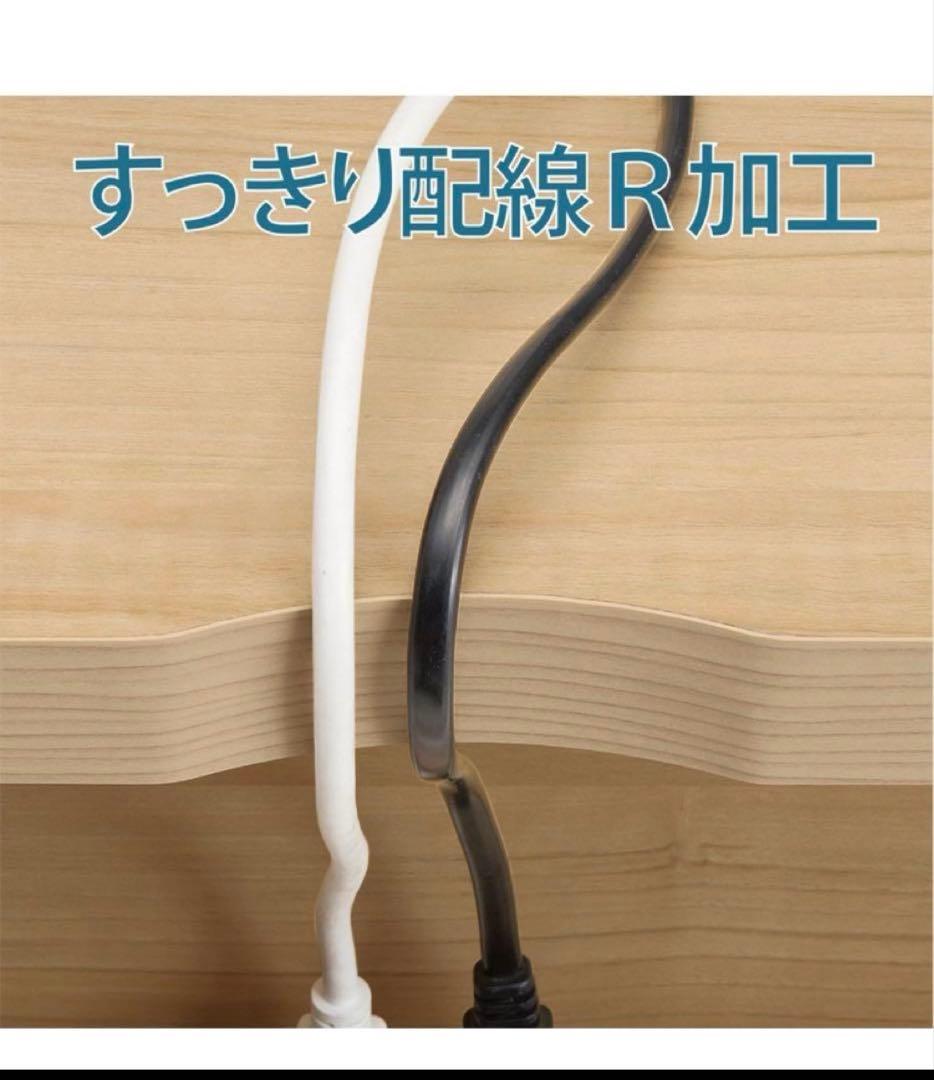 白井産業　ブラウン木製シンプルデスク 120cm幅 組立品　美品