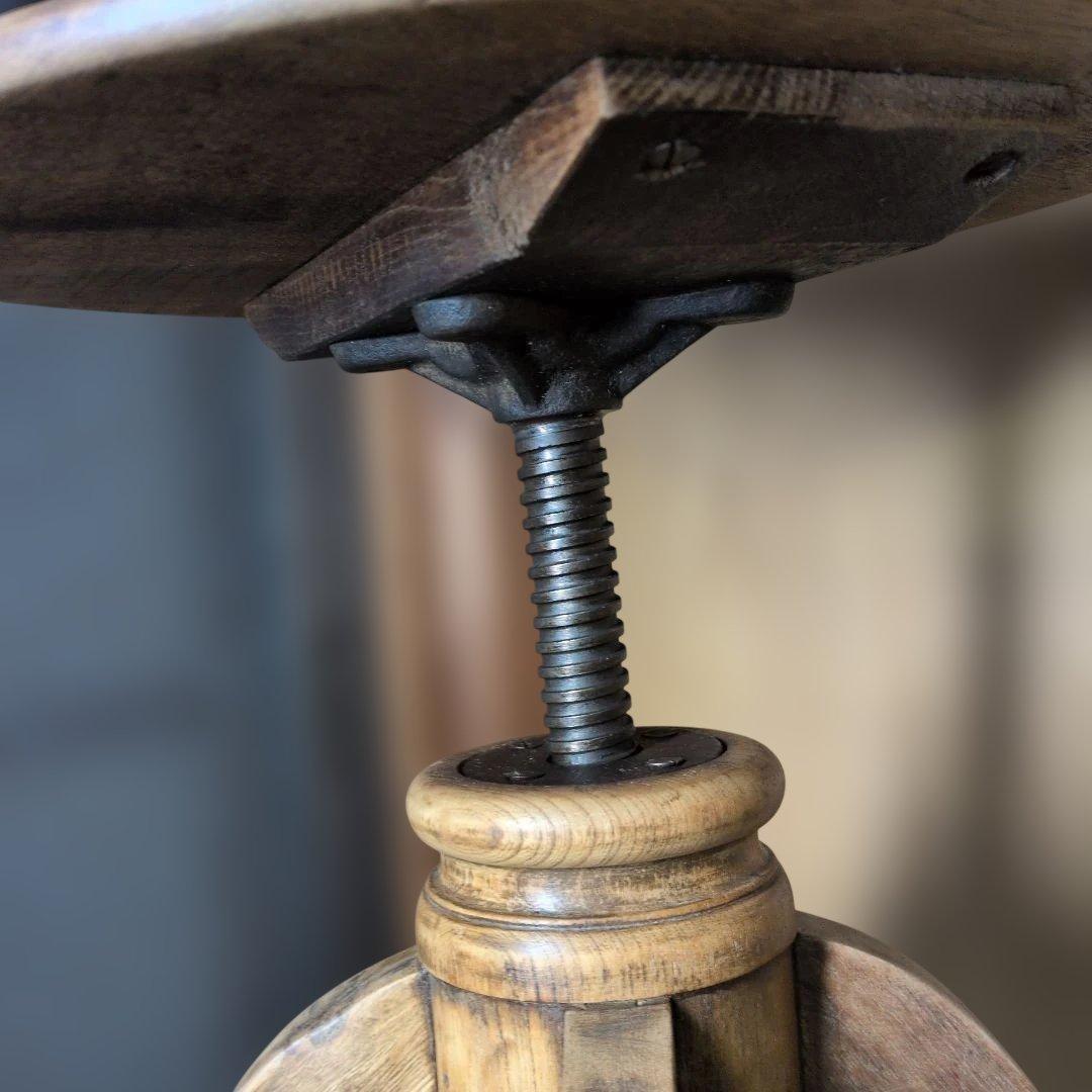 ブロカント古道具アンティークスツール　回転椅子　　 飾り台