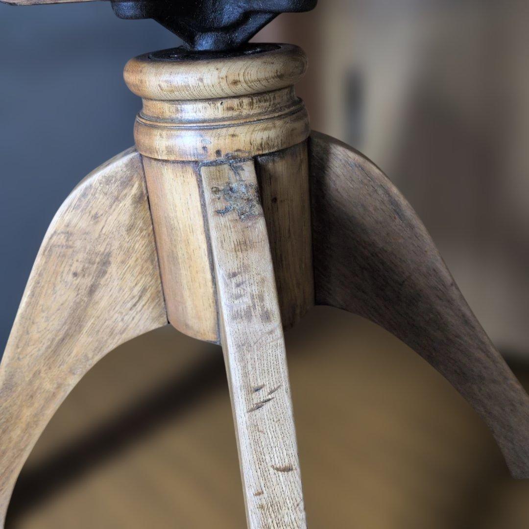 ブロカント古道具アンティークスツール　回転椅子　　 飾り台