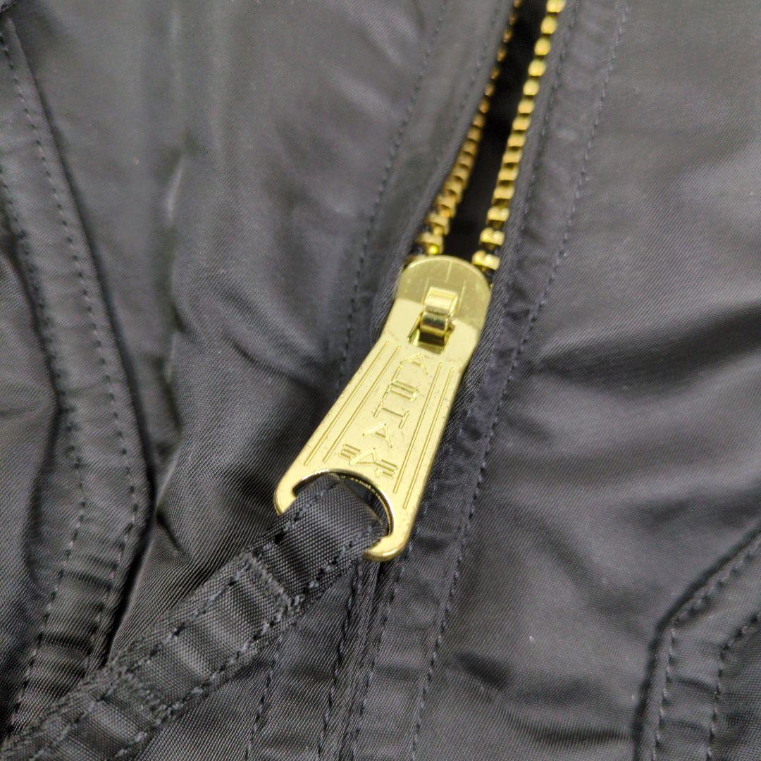 専用 ALPHA CWU-45/P オールブラック ゴールドジップ MA-1