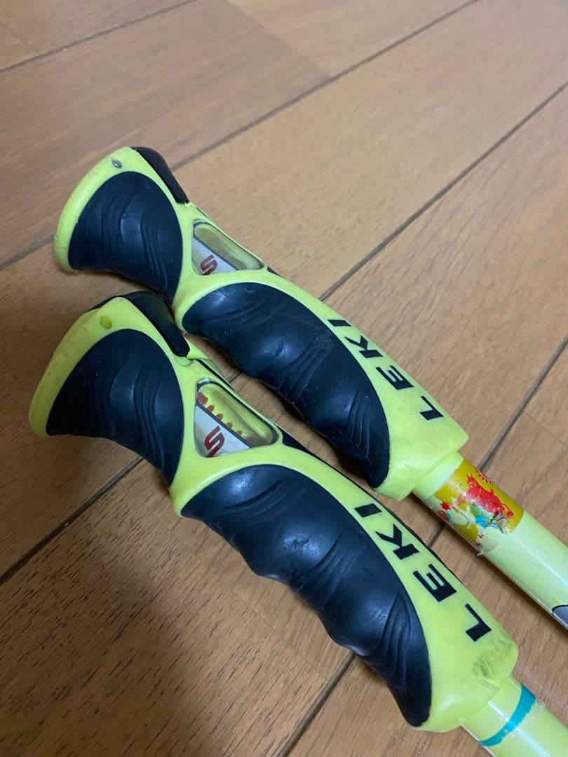 LEKI スキー ストック 赤 黄　GS ジャイアントスラローム