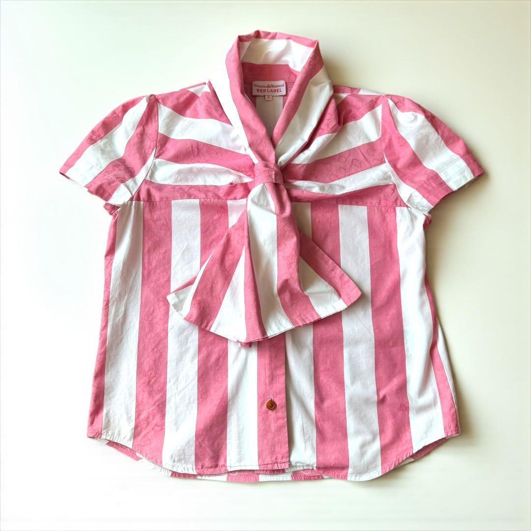 美品✨ヴィヴィアンウエストウッド オーブモノグラム　ボウタイ　シャツ