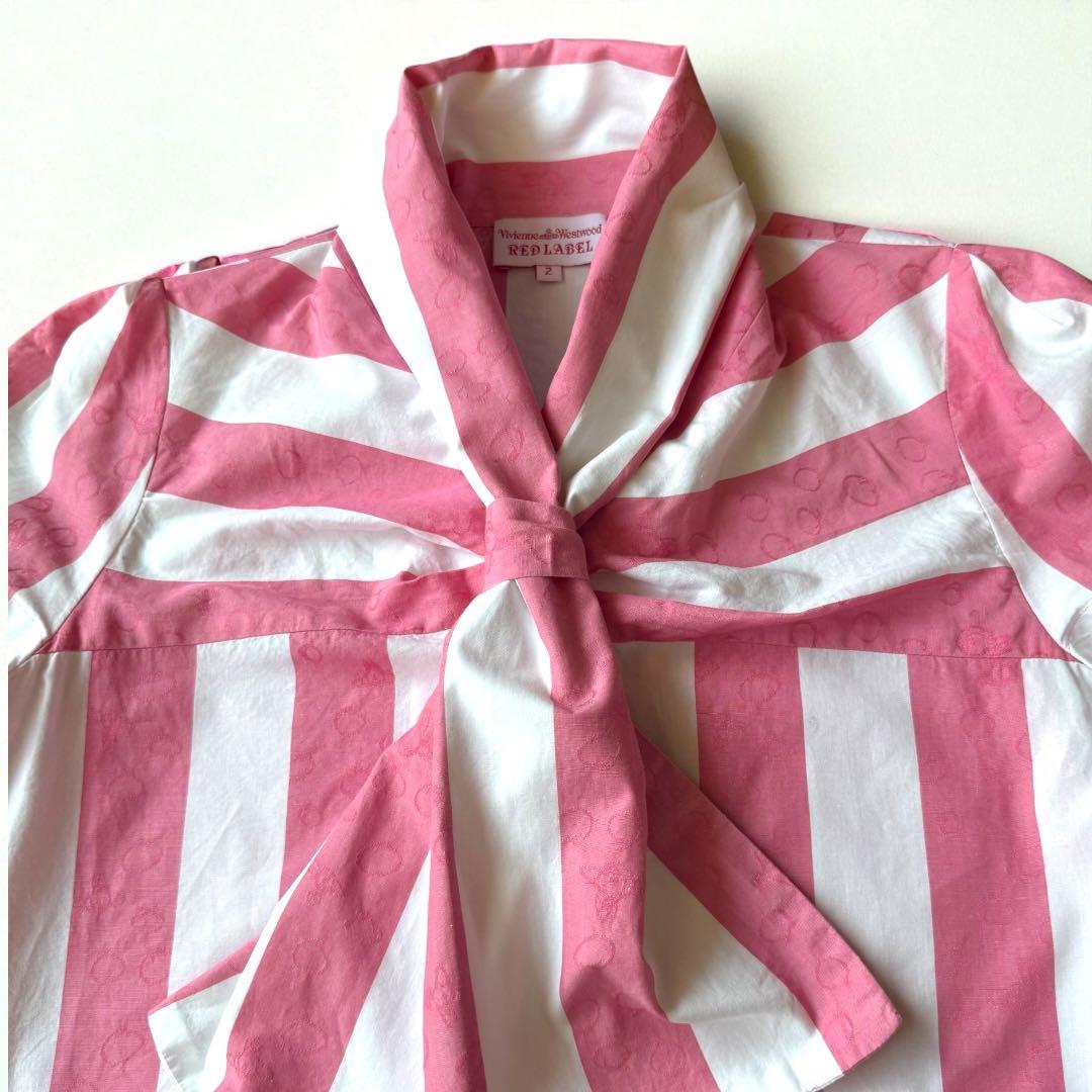 美品✨ヴィヴィアンウエストウッド オーブモノグラム　ボウタイ　シャツ