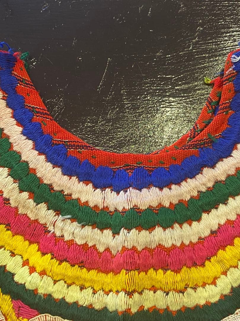 古着メキシコ刺繍グアテマラ民族衣装ウィピルポンチョ手刺繍ハンドメイド