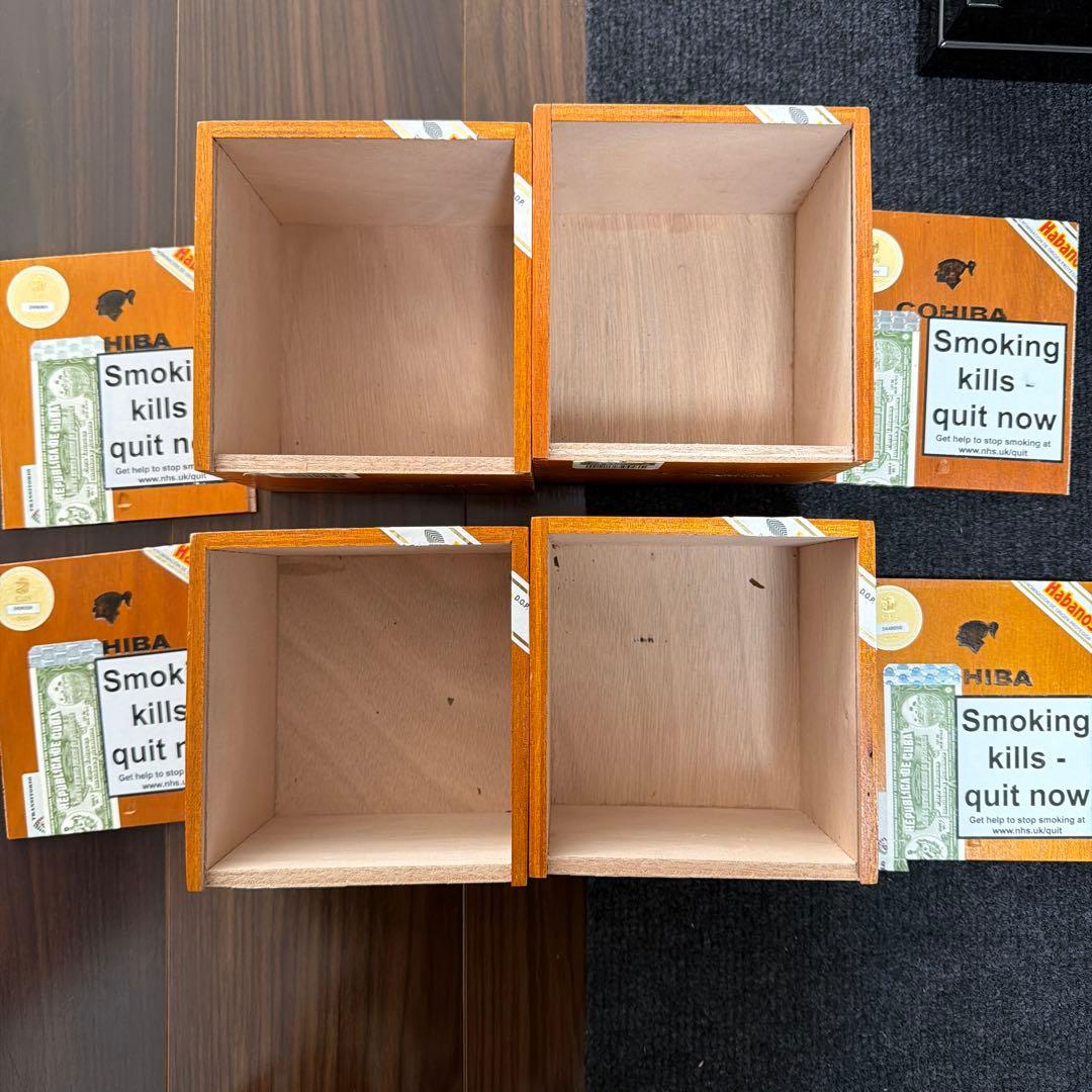 COHIBA 葉巻木箱（空箱）✖️4個セット