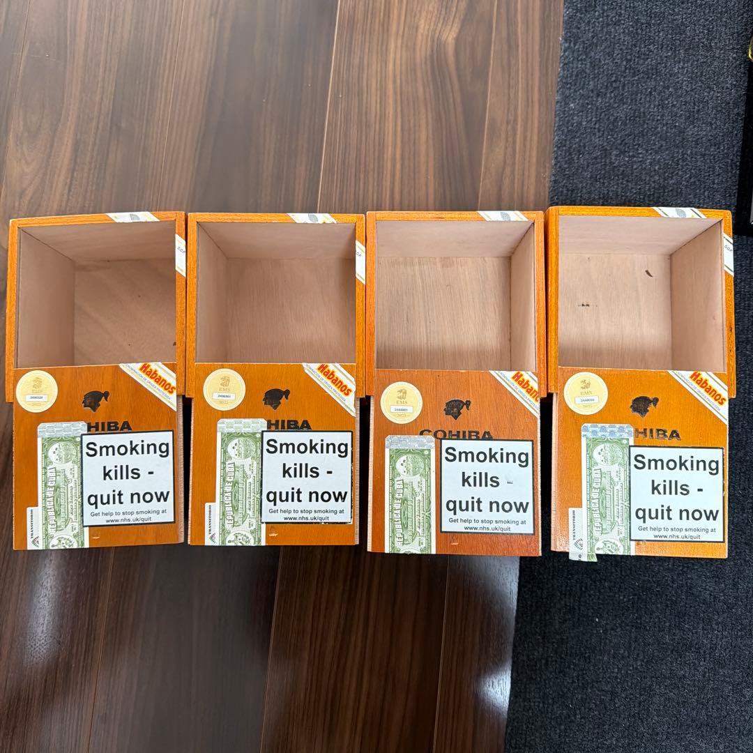 COHIBA 葉巻木箱（空箱）✖️4個セット