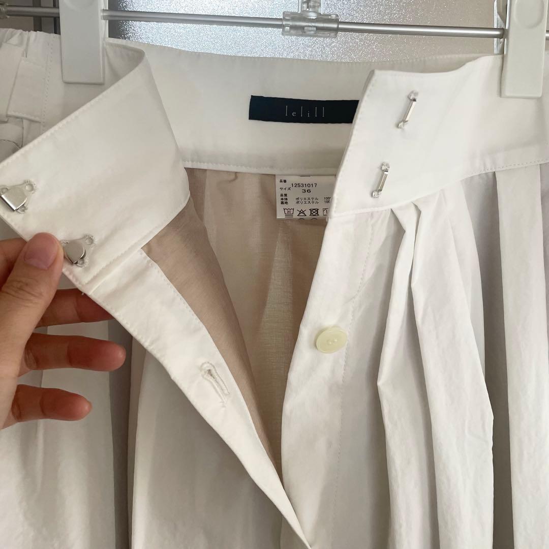 【lelill】　サイドベルトフレアースカート