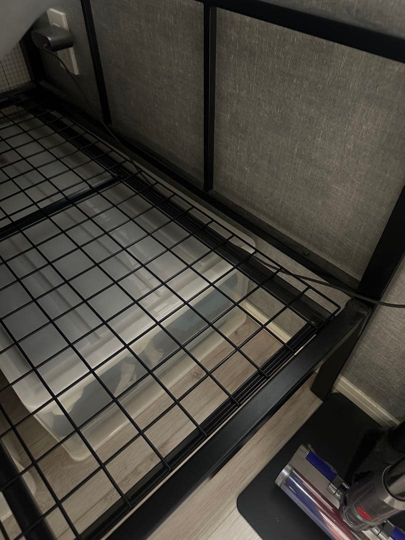 ニトリ シングルベッド ベッドフレーム 黒