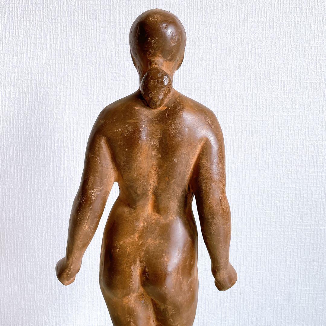 真作　三枝惣太郎　裸婦像　鉄製　ブロンズ像　在銘　女性像　美人像　彫刻　置物