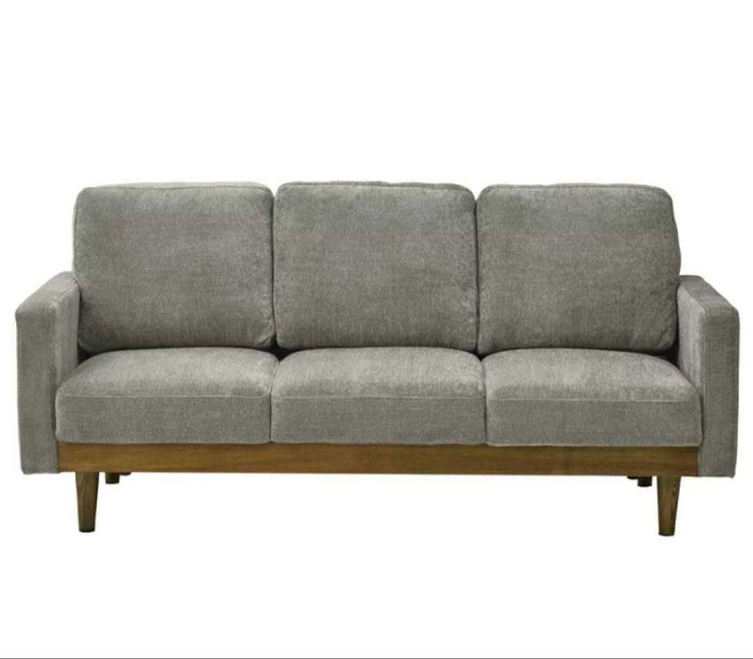 グレー ファブリックソファ 3人掛け　ビーカンパニー　 B-COMPANY