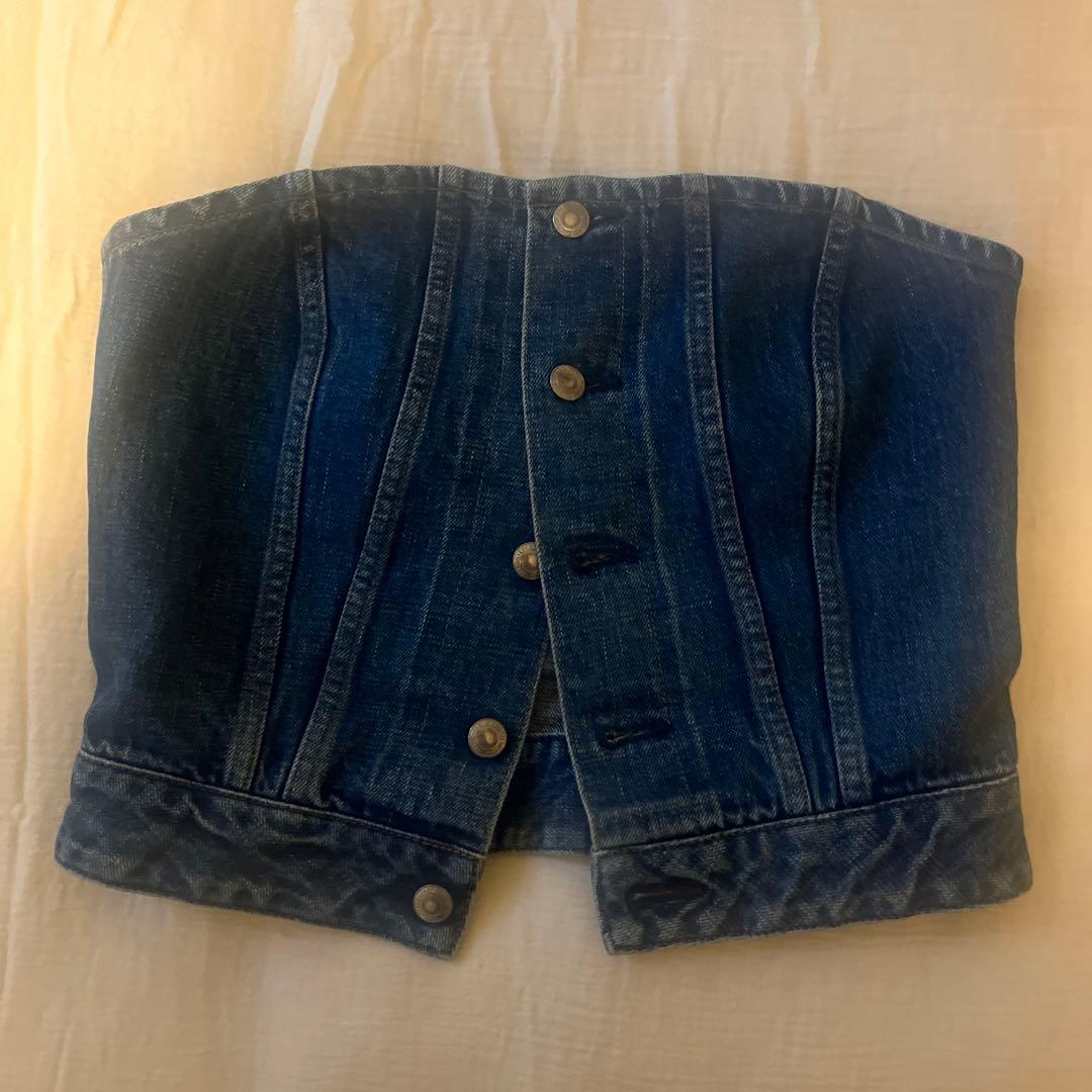 HYKE デニム ベアトップ サイズ2