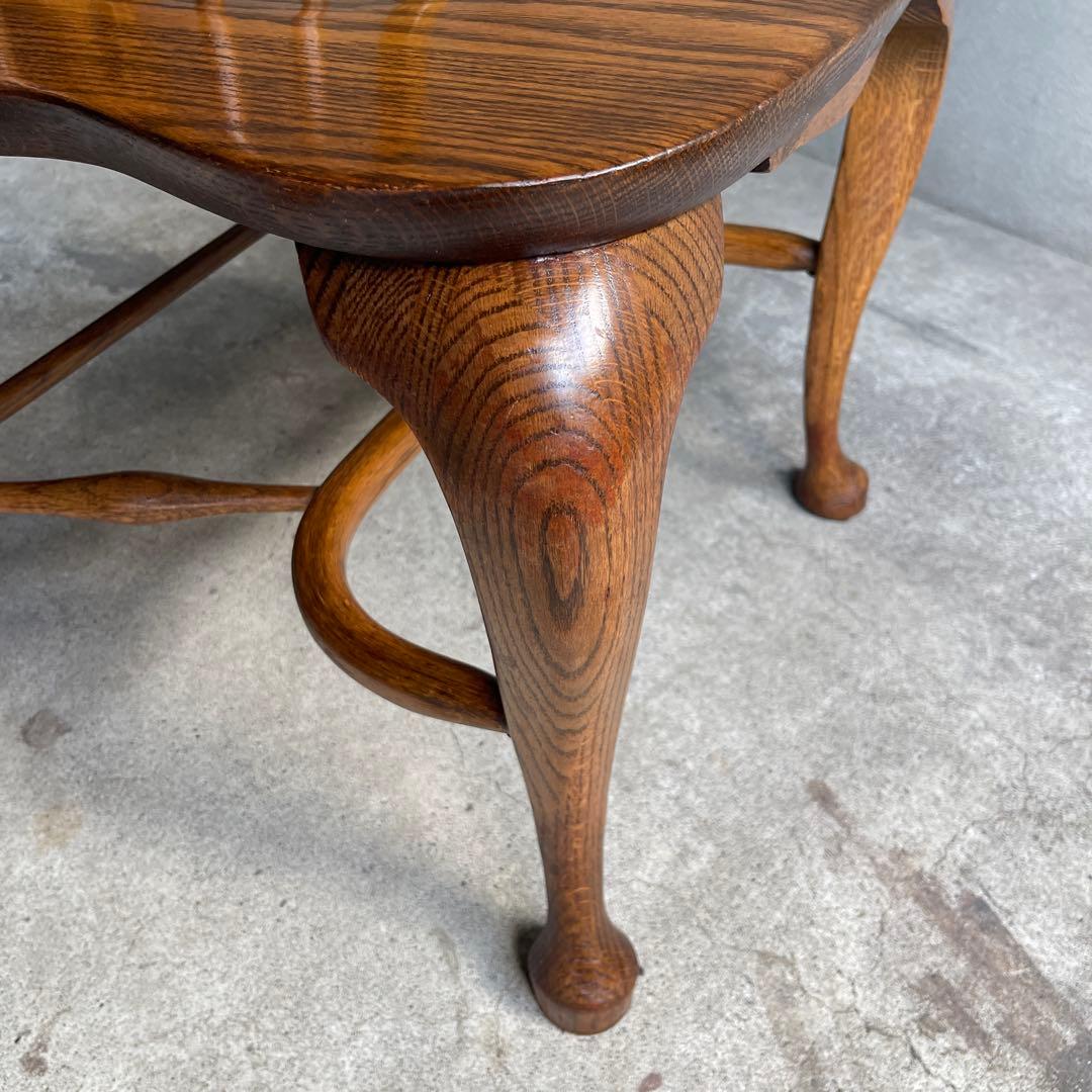 オールドヴィンテージ　オークウィンザーチェア　カントリー　猫脚