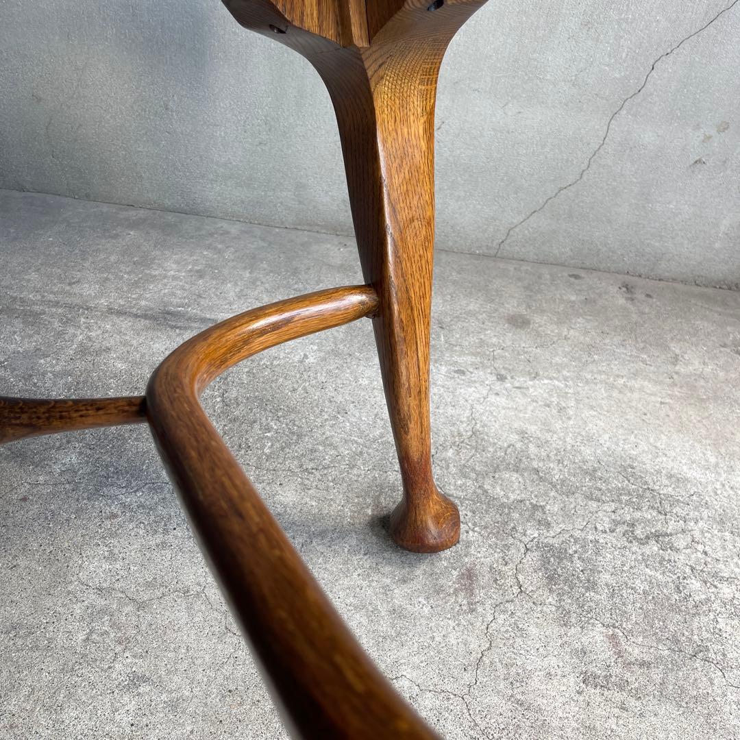 オールドヴィンテージ　オークウィンザーチェア　カントリー　猫脚