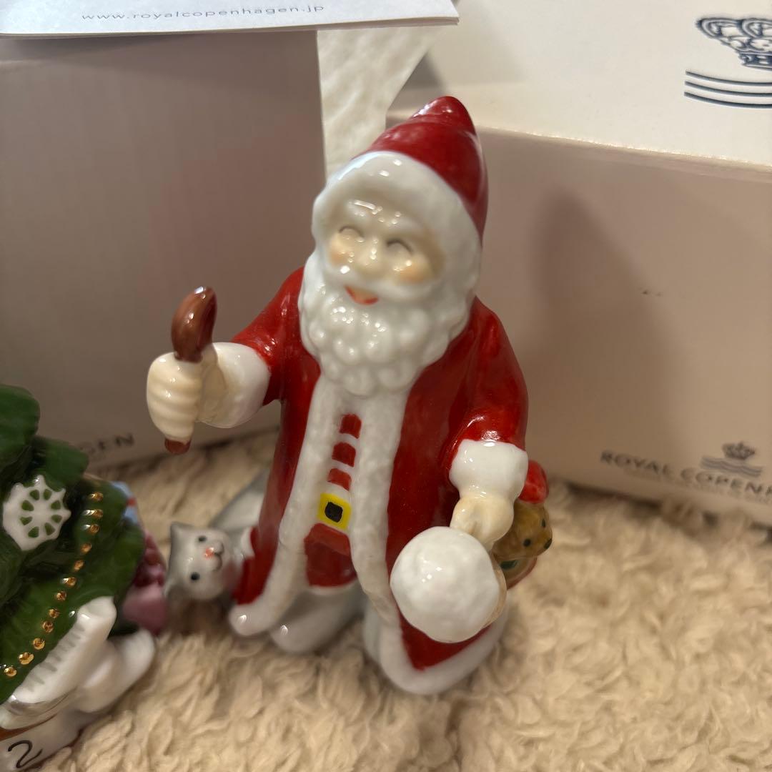 ◎m8◎新品 ロイヤルコペンハーゲン サンタクリスマスツリーワイフセット